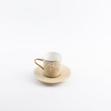 Jiwar - Cappuccino Set (12-Pc) - Ivory & Gold