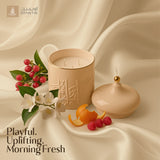 Jiwar -  Large Candle|  Citrus Bloom - Ivory & Gold