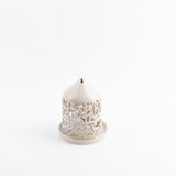 Jiwar - Small Lantern Candle Holder - Beige & Silver