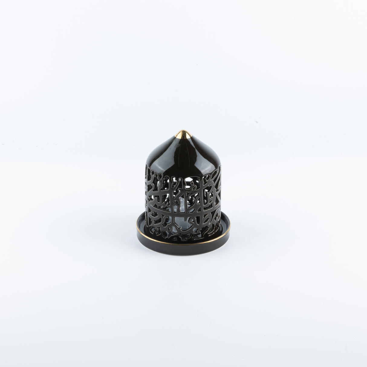 Jiwar - Small Lantern Candle Holder - Black & Gold