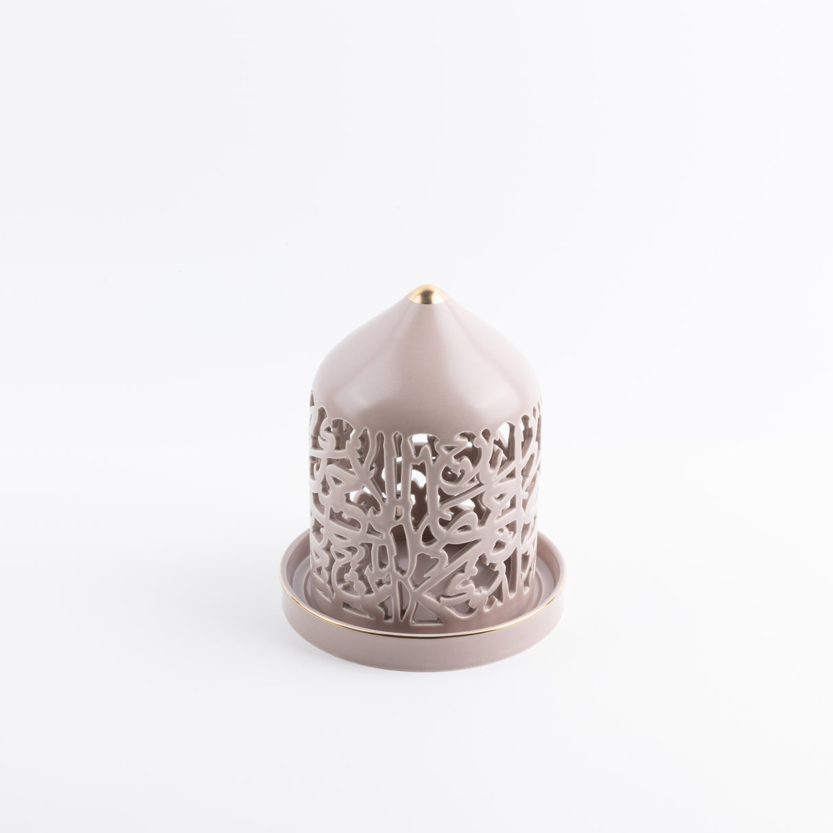 Jiwar - Medium Lantern Candle Holder - Lavender & Gold