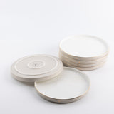 Jiwar - Dessert Serving Plates - Beige & Gold