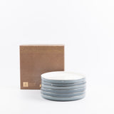 Jiwar - Dessert Serving Plates - Haze Blue & Silver