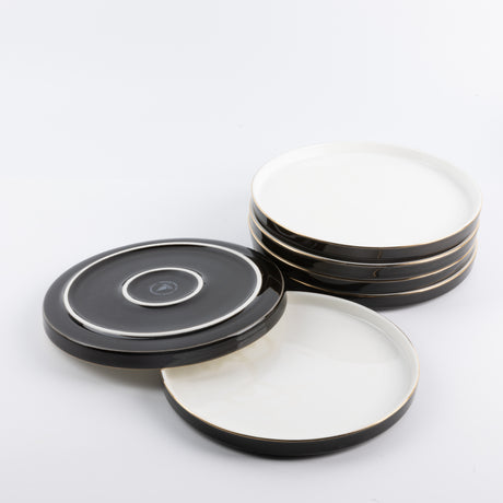 Jiwar - Dessert Serving Plates - Black & Gold