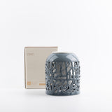 Jiwar - Medium Decorative Vase - Haze Blue & Silver