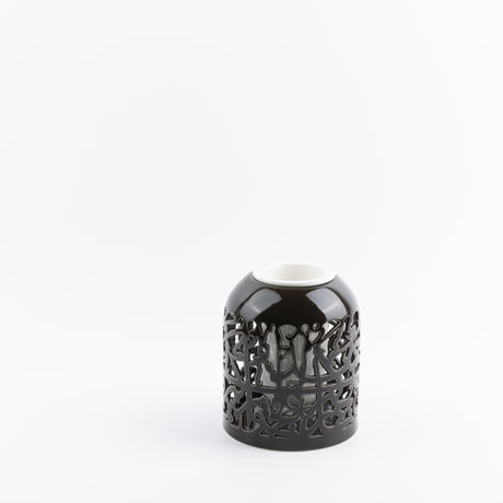 Jiwar - Medium Decorative Vase - Black & Gold