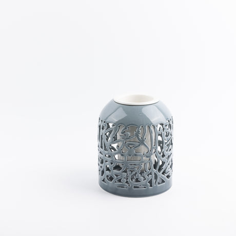 Jiwar - Large Decorative Vase - Haze Blue & Silver