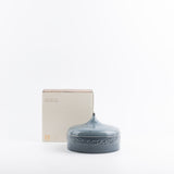 Jiwar - Medium Decorative Canister - Haze Blue & Silver