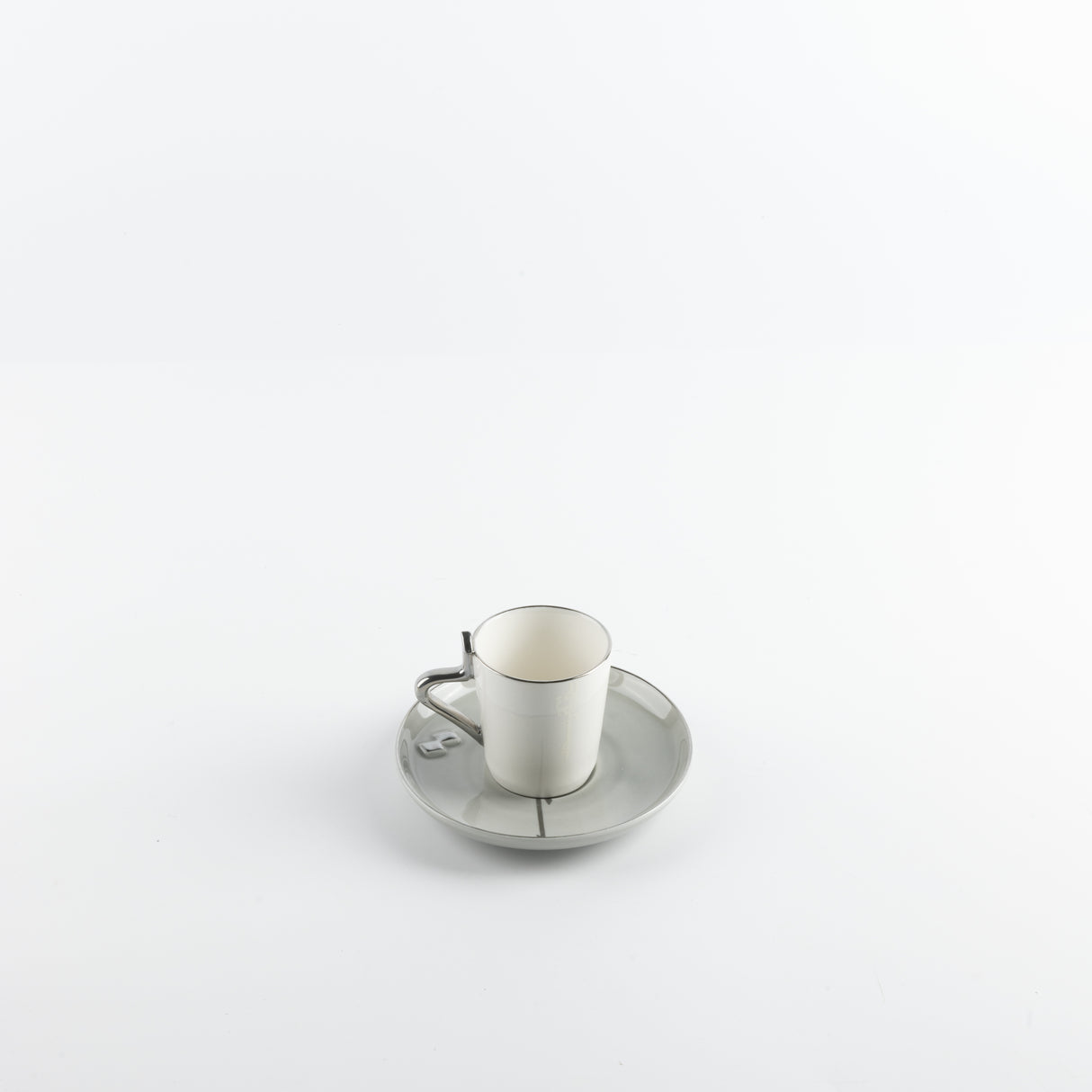 Liqa'a - Espresso/Turkish Coffee Set (12-Pc)- Grey & Silver