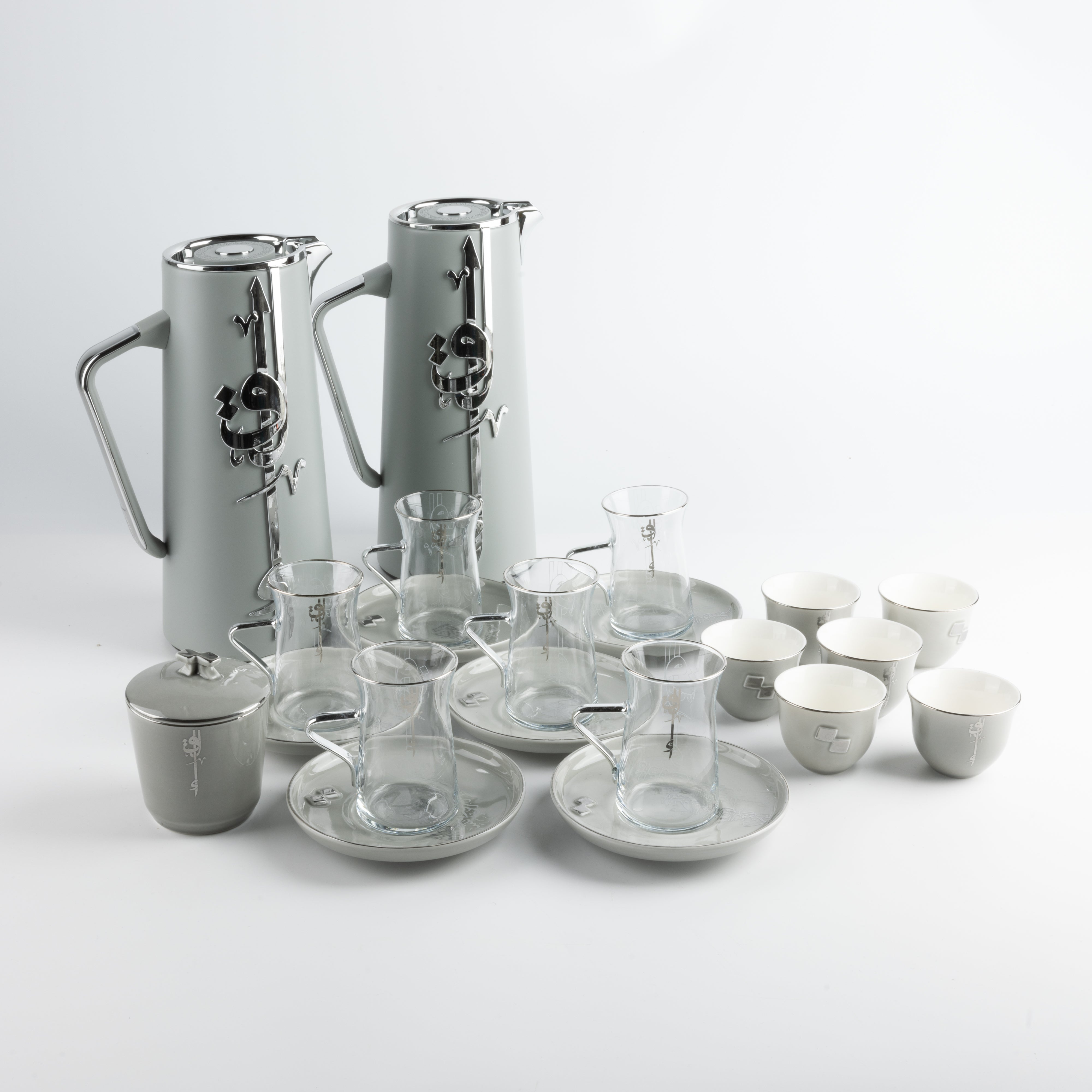 Liqa'a - Ultimate Brew Deluxe Set (21-Pc) - Grey & Silver