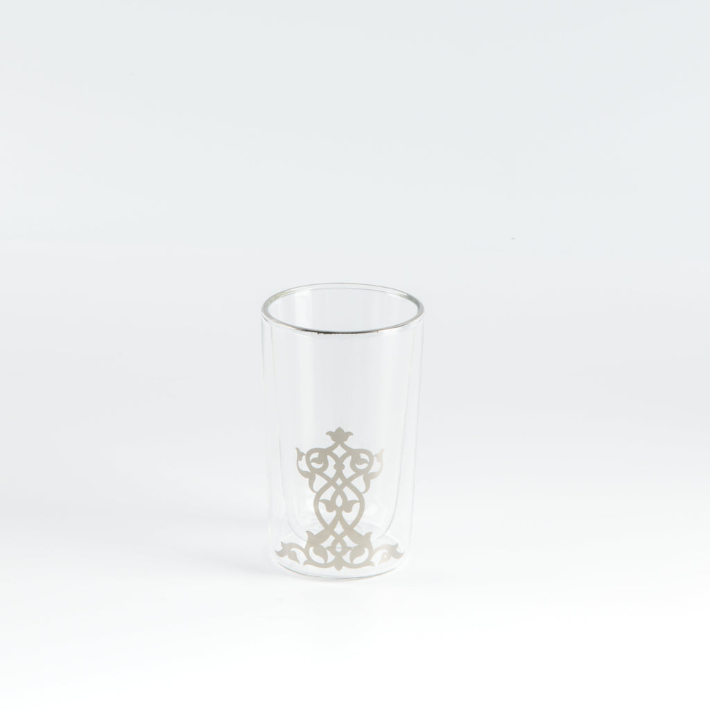 Naqsh - Tea Set (12-Pc) - White & Silver