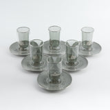 Naqsh - Tea Set (12-Pc) - Grey & Silver