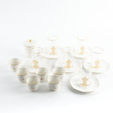 Naqsh - Tea Set (19-Pc) - White & Gold