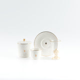 Naqsh - Tea Set (19-Pc) - White & Gold