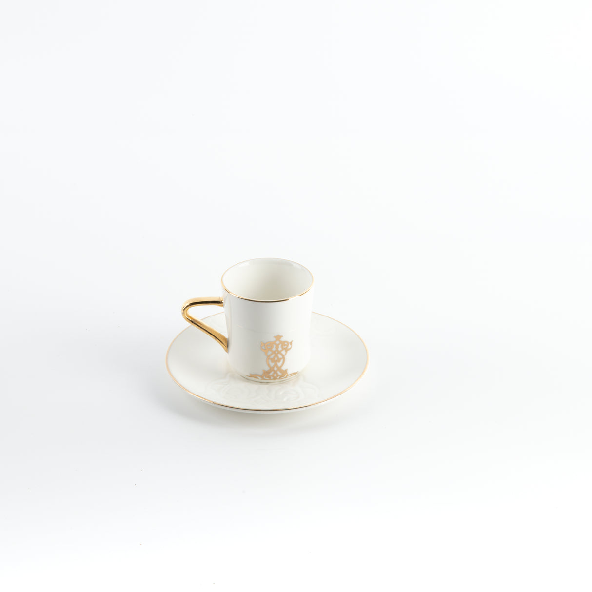 Naqsh - Espresso/Turkish Coffee Set (12-Pc)-White & Gold