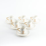 Naqsh - Espresso/Turkish Coffee Set (12-Pc)-White & Gold
