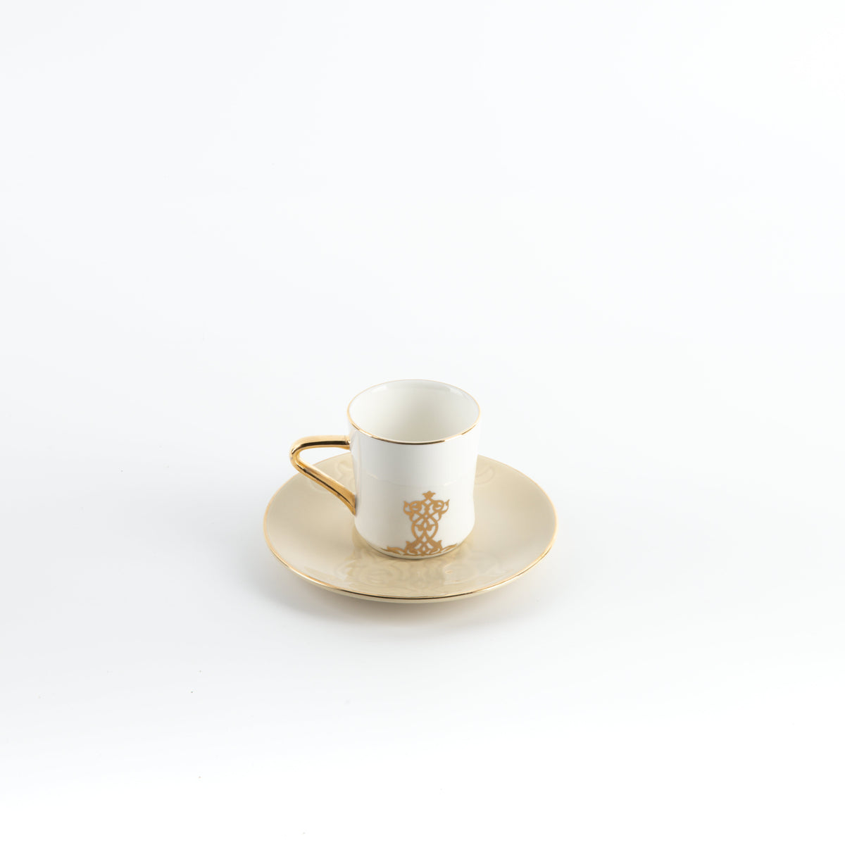 Naqsh - Espresso/Turkish Coffee Set (12-Pc)-Ivory & Gold