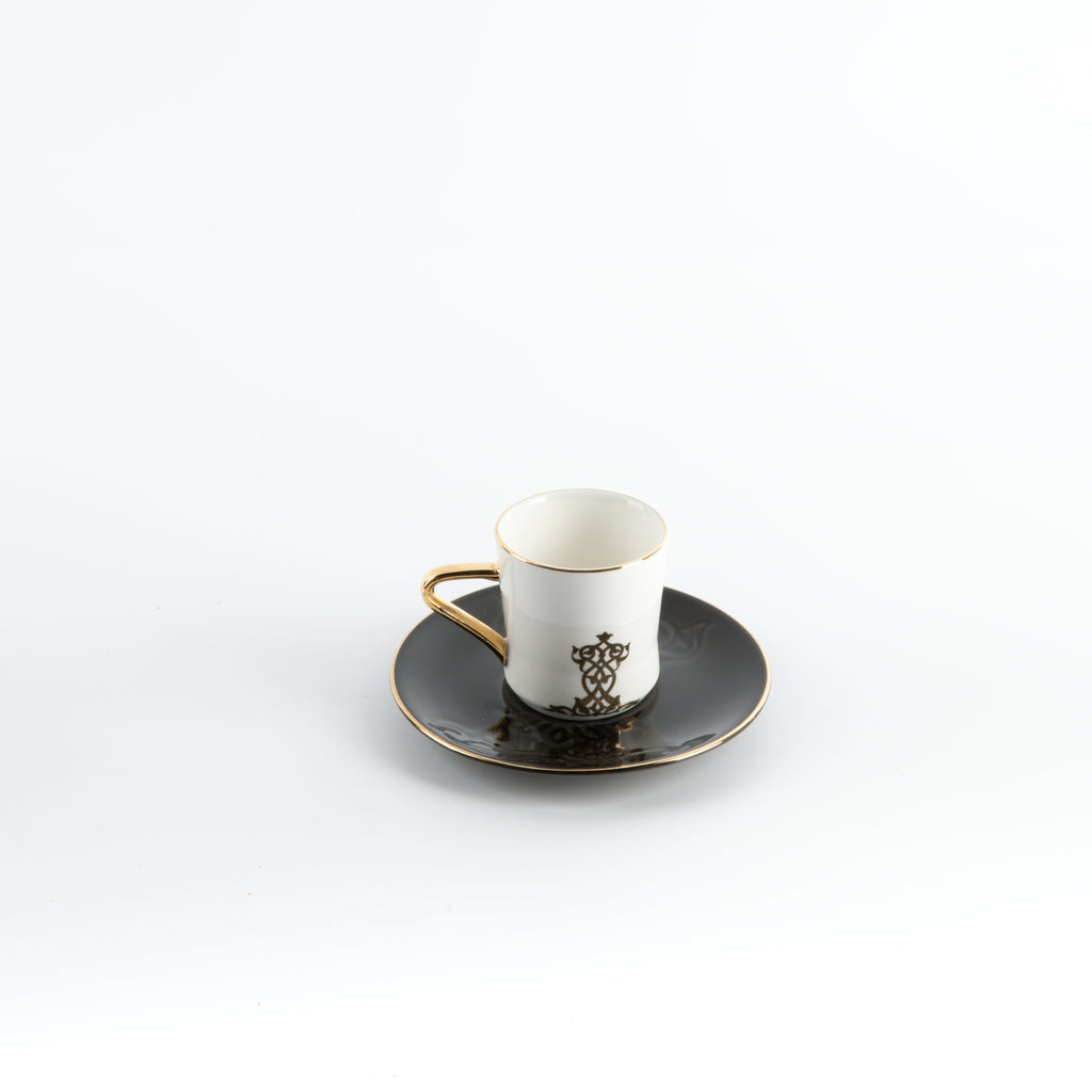 Naqsh - Espresso/Turkish Coffee Set (12-Pc)-Black & Gold