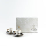 Naqsh - Espresso/Turkish Coffee Set (12-Pc)-Black & Gold