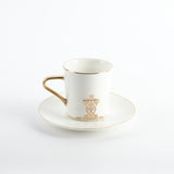 Naqsh - Cappuccino Set (12-Pc) -White & Gold
