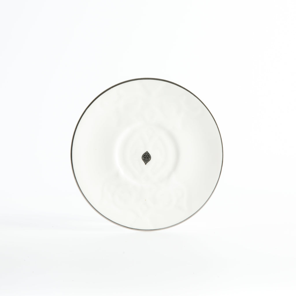 Naqsh - Cappuccino Set (12-Pc) -White & Silver