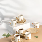 Naqsh - Cappuccino Set (12-Pc) -Ivory & Gold