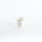 Naqsh - Arabic Coffee Cups (12-Pc)- White & Silver