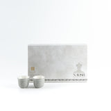 Naqsh - Arabic Coffee Cups (12-Pc)- Grey & Silver