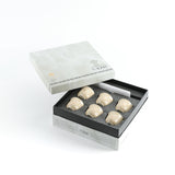Naqsh - Arabic Coffee Cups With Holder - Ivory & Gold