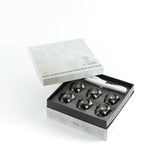 Naqsh - Arabic Coffee Cups With Holder - Black & Gold