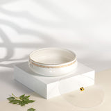 Naqsh - Large Decorative Canister - White & Gold