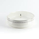 Naqsh - Large Decorative Canister - White & Silver