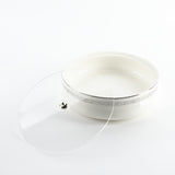 Naqsh - Large Decorative Canister - White & Silver