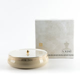Naqsh - Large Decorative Canister - Ivory & Gold