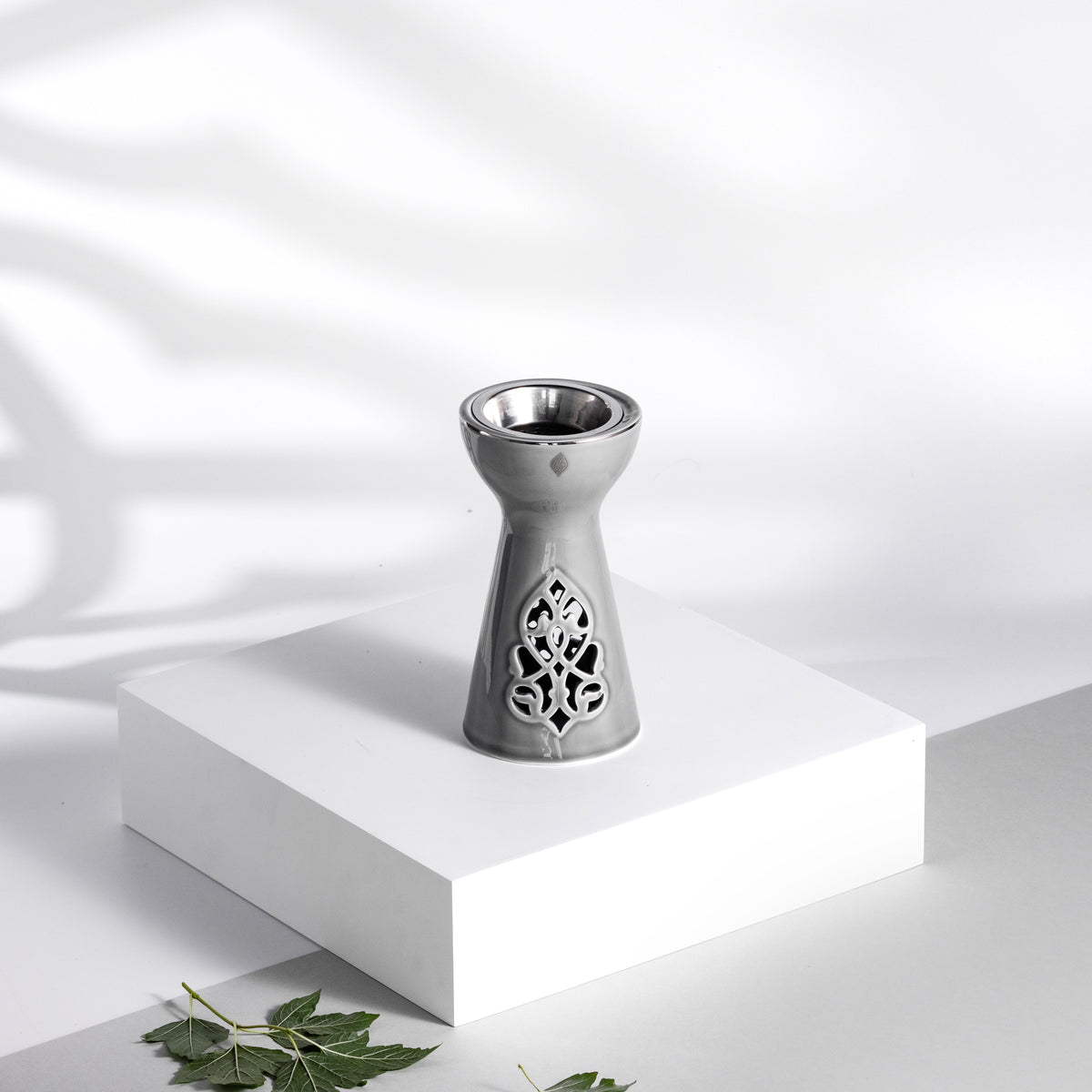 Naqsh - Incense Burner - Grey & Silver