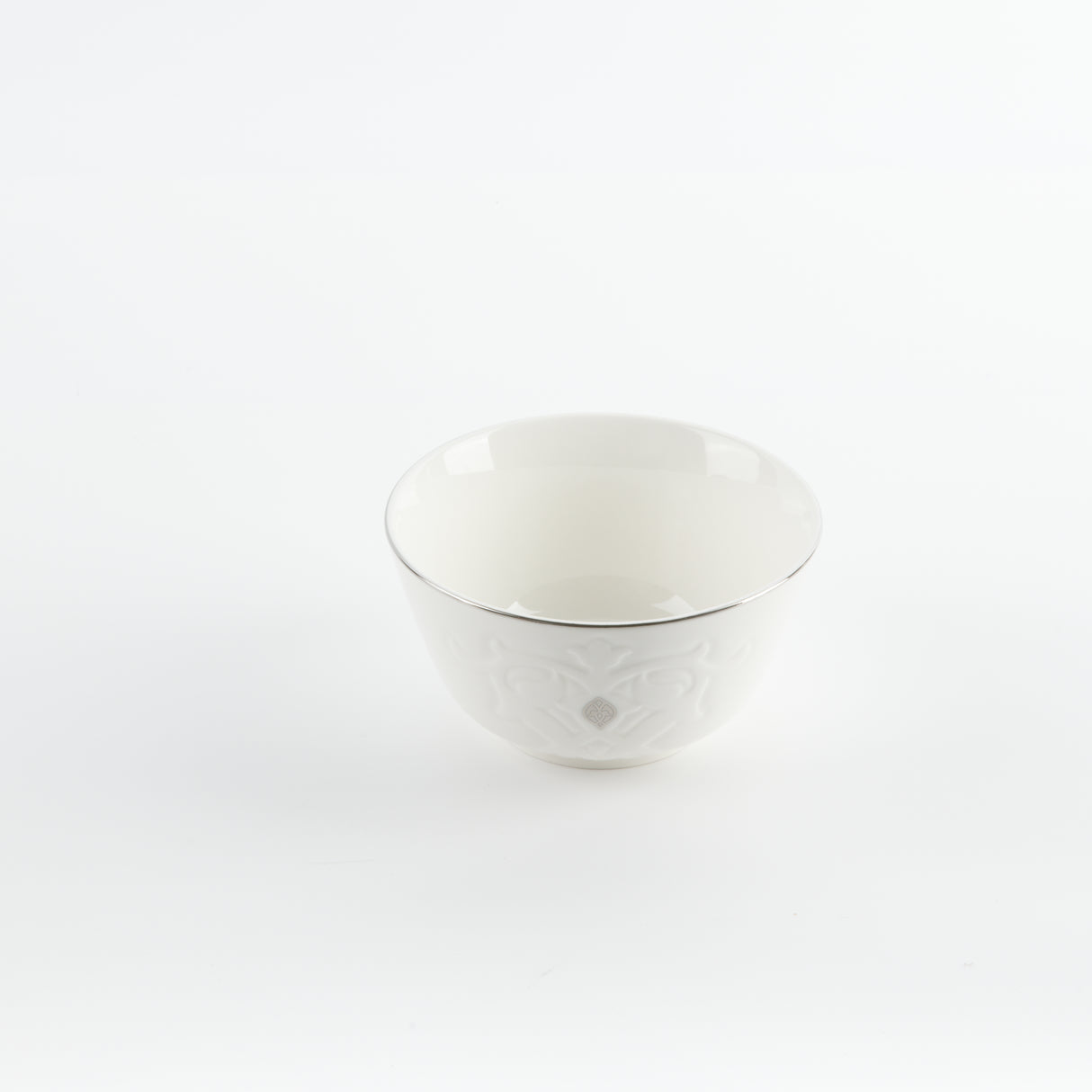 Naqsh - Dinner Set (18-Pc) - White & Silver