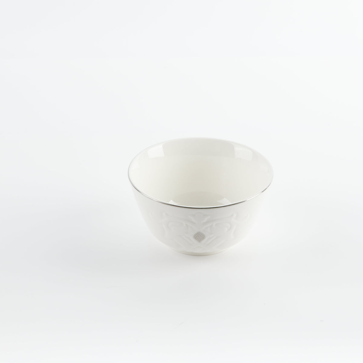 Naqsh - Dinner Set (18-Pc) - White & Silver