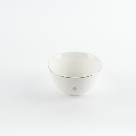 Naqsh - Dinner Set (18-Pc) - White & Silver