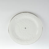 Naqsh - Dinner Set (18-Pc) - White & Silver