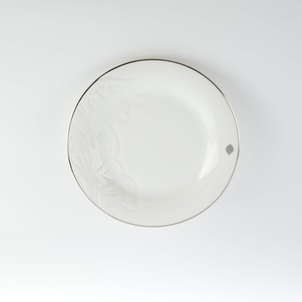 Naqsh - Dinner Set (18-Pc) - White & Silver