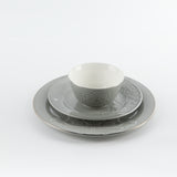 Naqsh - Dinner Set (18-Pc) - Grey & Silver
