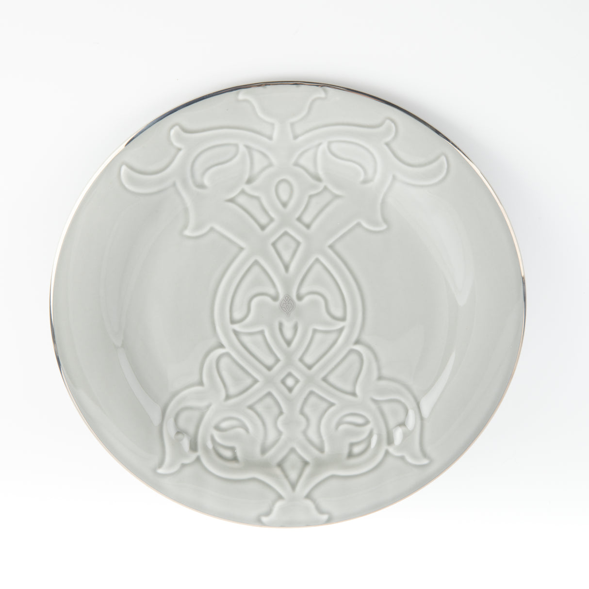 Naqsh - Dinner Set (18-Pc) - Grey & Silver