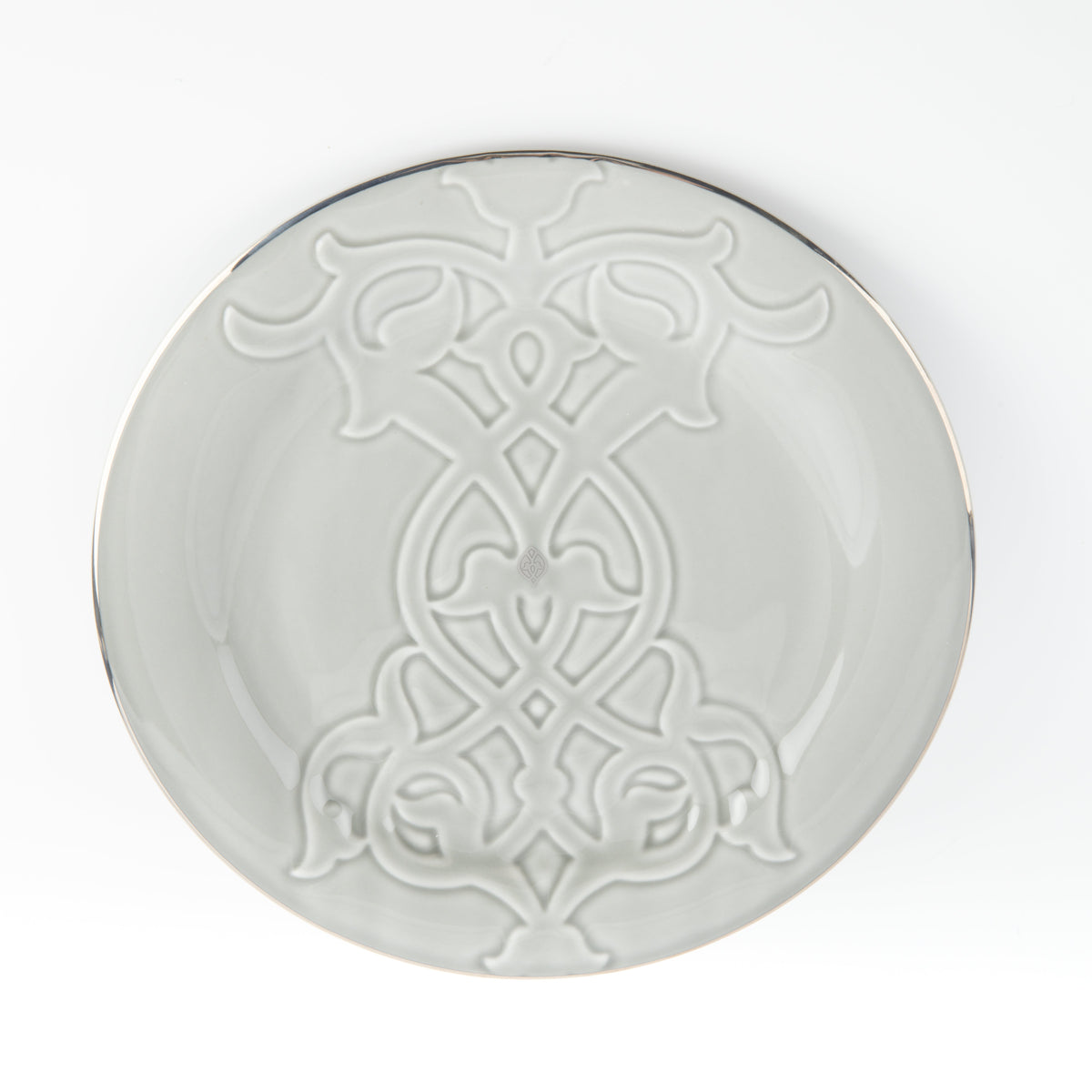 Naqsh - Dinner Set (18-Pc) - Grey & Silver