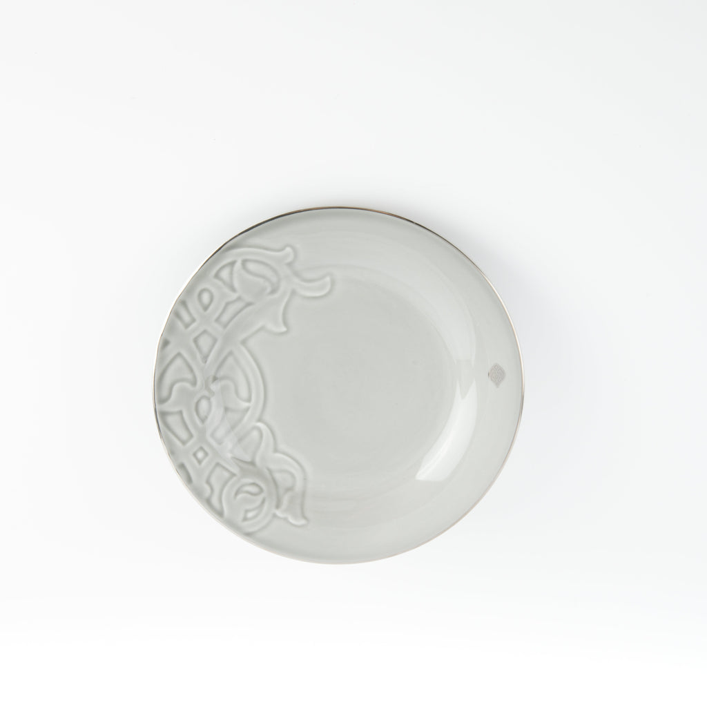 Naqsh - Dinner Set (18-Pc) - Grey & Silver