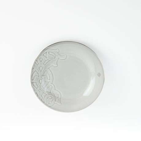 Naqsh - Dinner Set (18-Pc) - Grey & Silver