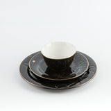 Naqsh -  Dinner Set (18-Pc) - Black & Gold