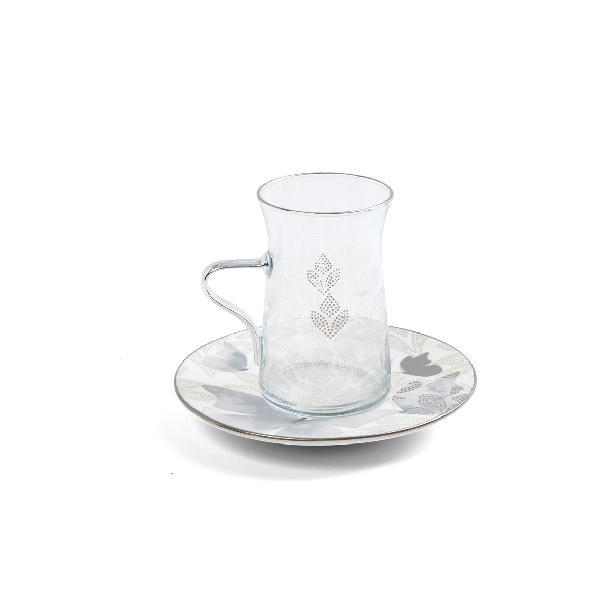 Veloura - Tea Set (19-Pc) - Grey & Silver