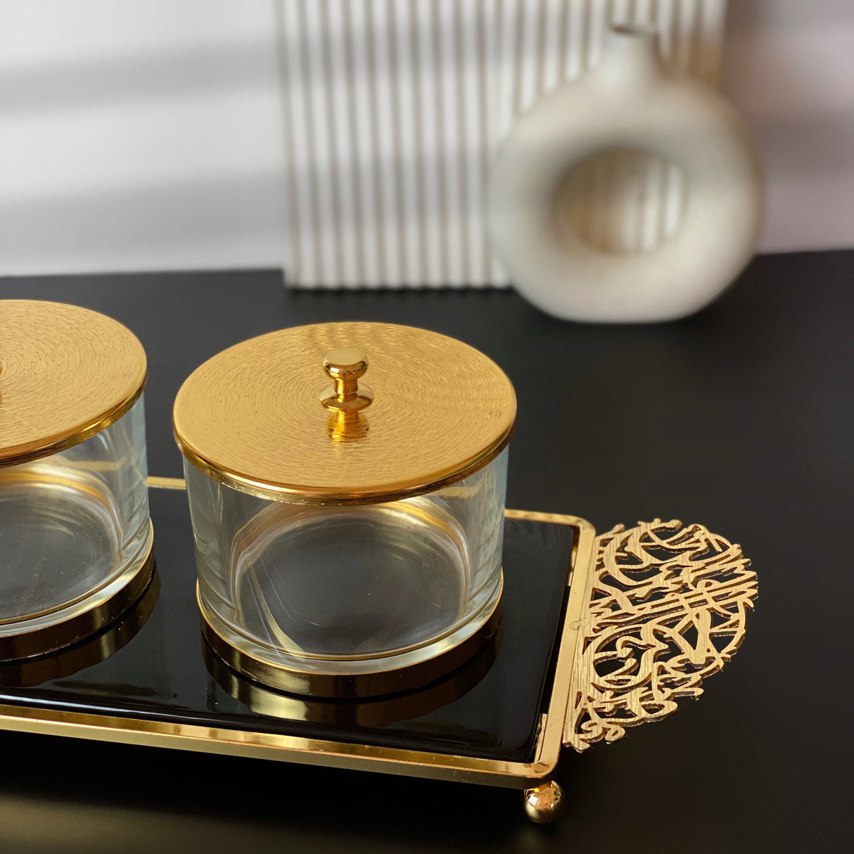 Limited Edition - Snack Serving set (4 Bowls) - Black & Gold