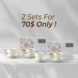 Luxury Amal Coffee Duo (Set of 2)-Blue & Gold