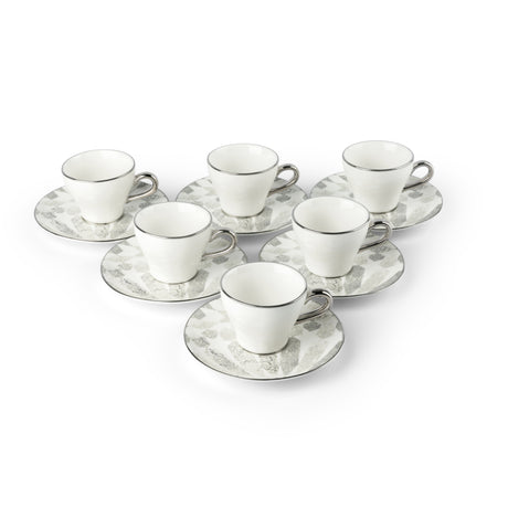 Luxury Amal Coffee Duo (Set of 2)-Grey & Silver